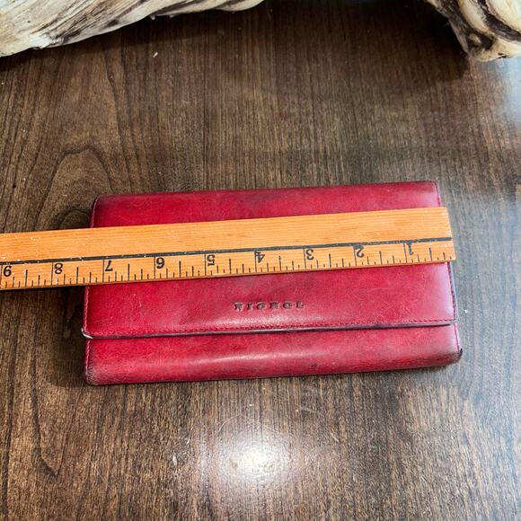 Harvey Nichols Knightsbridge London Red Leather Ladies Wallet - Picture 12 of 13